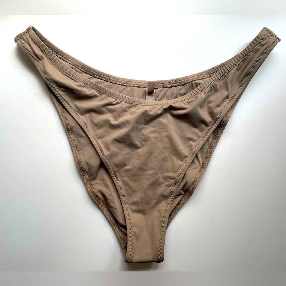 Skims Recycled Swim Cheeky Tanga Bikini Bottom in Desert Sz 3X NWT
